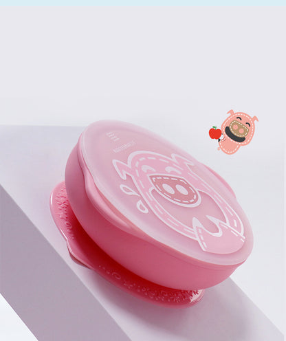Baby Suction Bowl With Cover - Silicone Dinner Plate