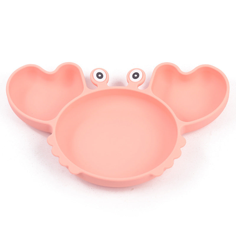 Silicone Split Cutlery Crab Plate For Infants - Non-Slip Feeding Essentials