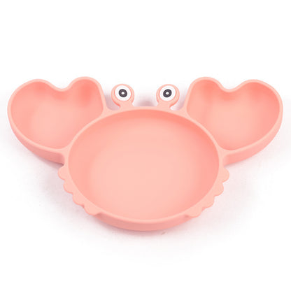 Silicone Split Cutlery Crab Plate For Infants - Non-Slip Feeding Essentials
