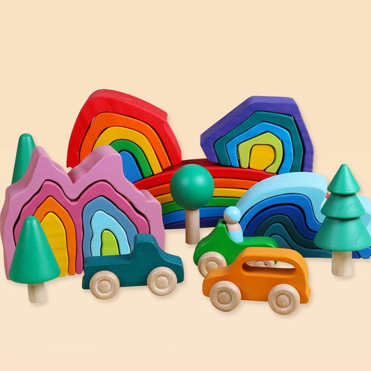 Solid Wood Four Elements Forest Coral - Montessori Educational Toy