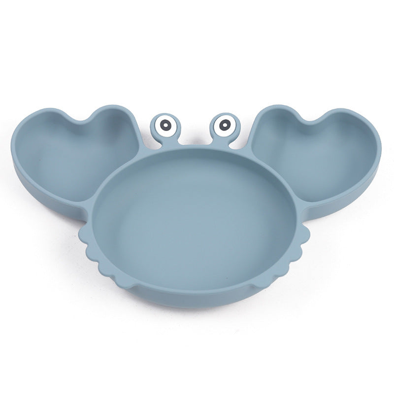 Silicone Split Cutlery Crab Plate For Infants - Non-Slip Feeding Essentials