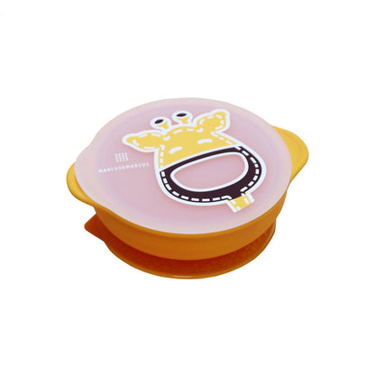 Baby Suction Bowl With Cover - Silicone Dinner Plate