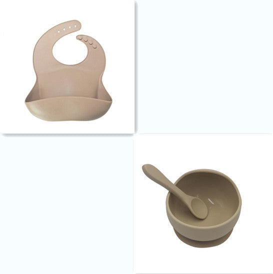 Silicone Tableware for Babies- Bowl & Matching Spoon & Bib