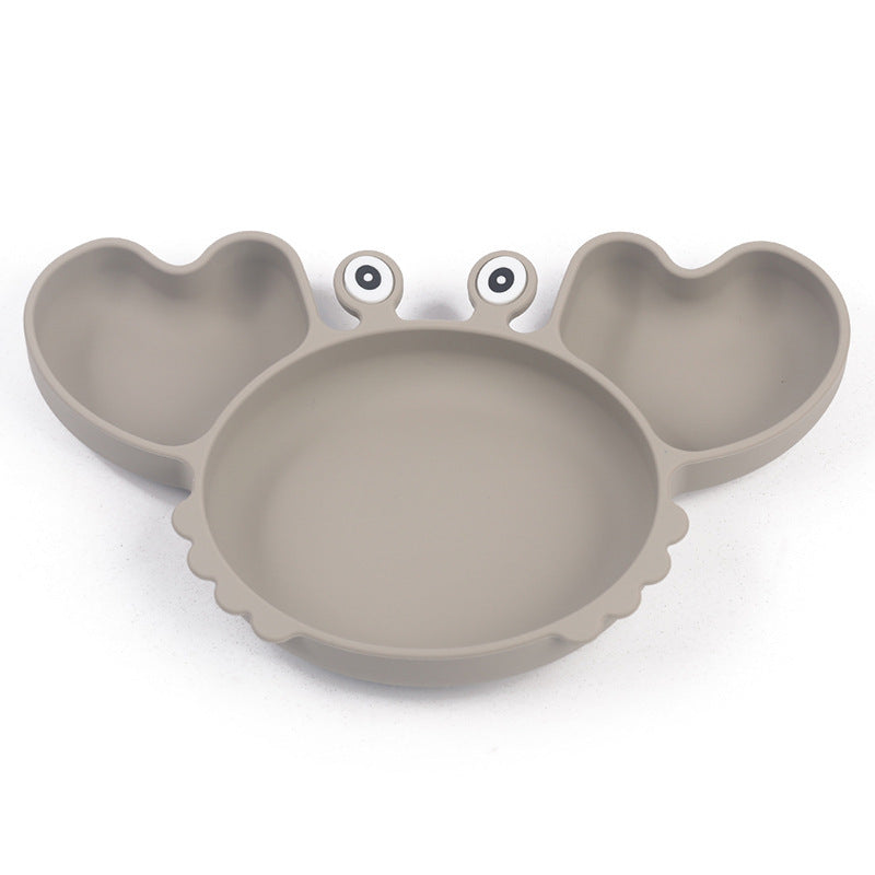Silicone Split Cutlery Crab Plate For Infants - Non-Slip Feeding Essentials