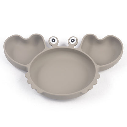 Silicone Split Cutlery Crab Plate For Infants - Non-Slip Feeding Essentials