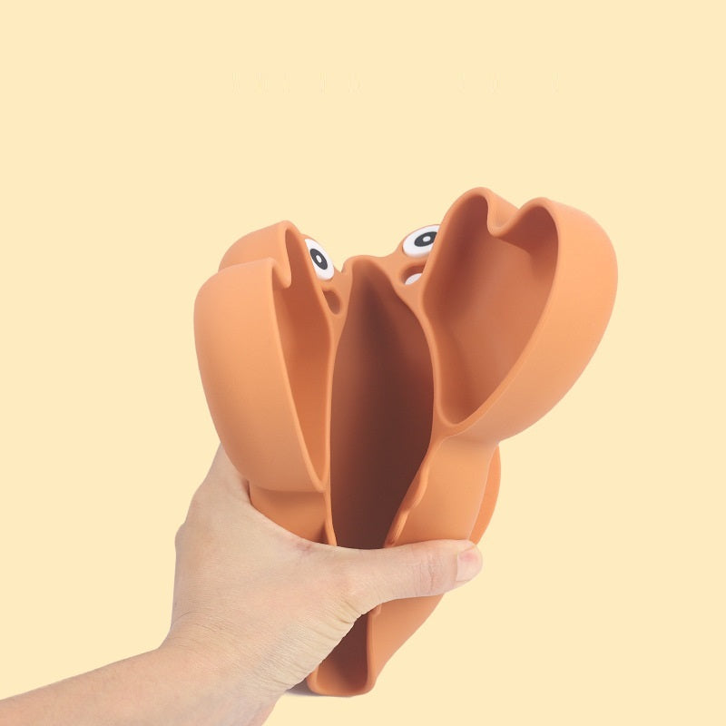 Silicone Split Cutlery Crab Plate For Infants - Non-Slip Feeding Essentials