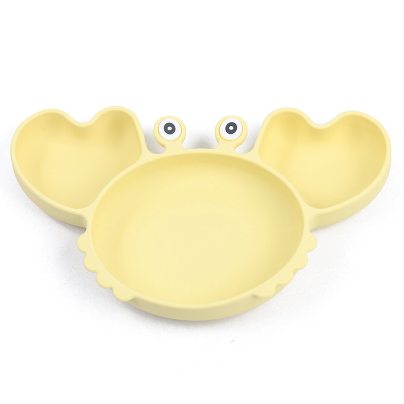 Silicone Split Cutlery Crab Plate For Infants - Non-Slip Feeding Essentials