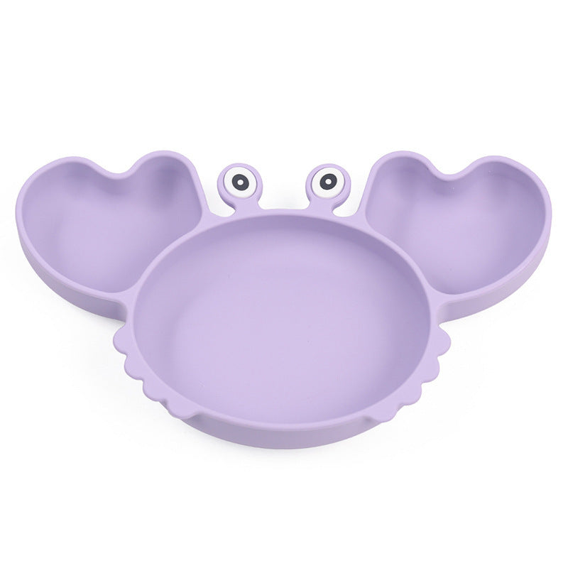 Silicone Split Cutlery Crab Plate For Infants - Non-Slip Feeding Essentials