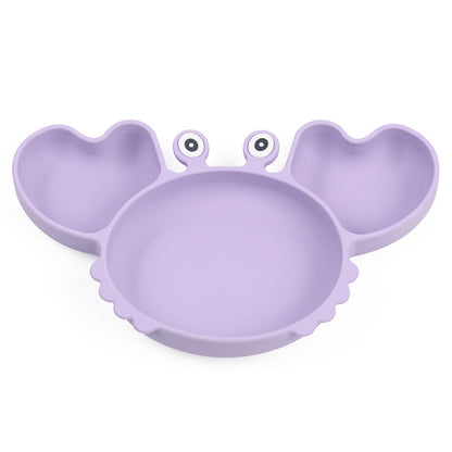 Silicone Split Cutlery Crab Plate For Infants - Non-Slip Feeding Essentials
