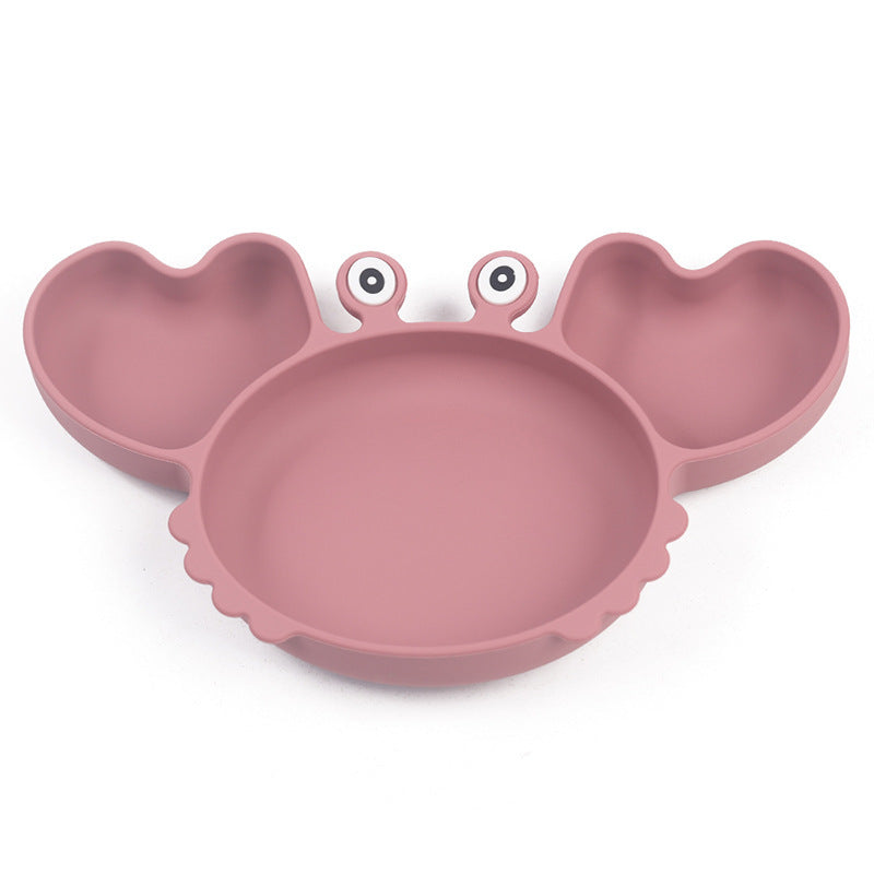 Silicone Split Cutlery Crab Plate For Infants - Non-Slip Feeding Essentials