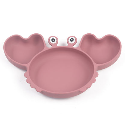 Silicone Split Cutlery Crab Plate For Infants - Non-Slip Feeding Essentials