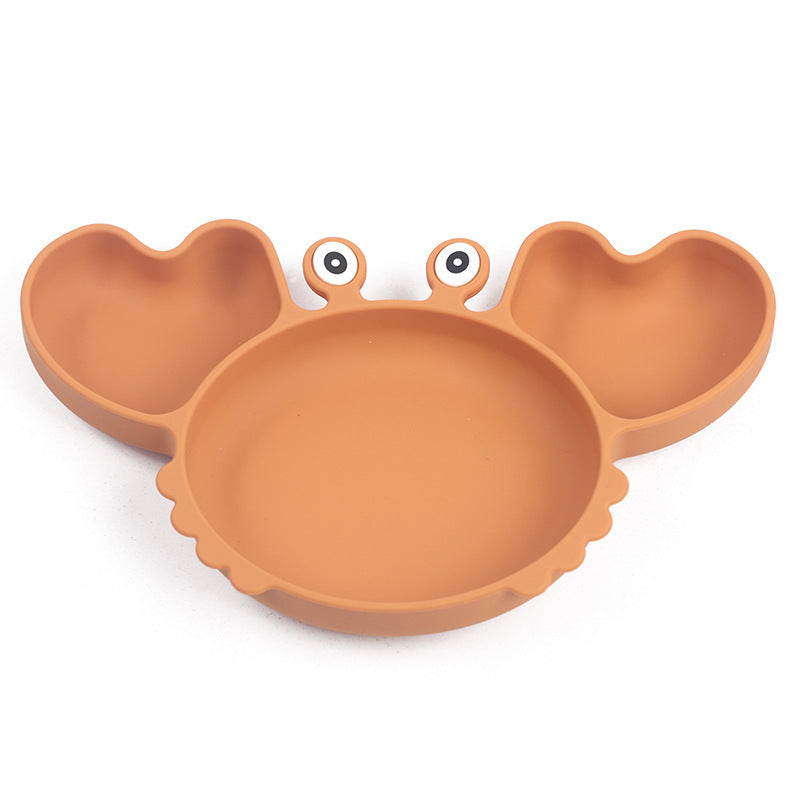 Silicone Split Cutlery Crab Plate For Infants - Non-Slip Feeding Essentials
